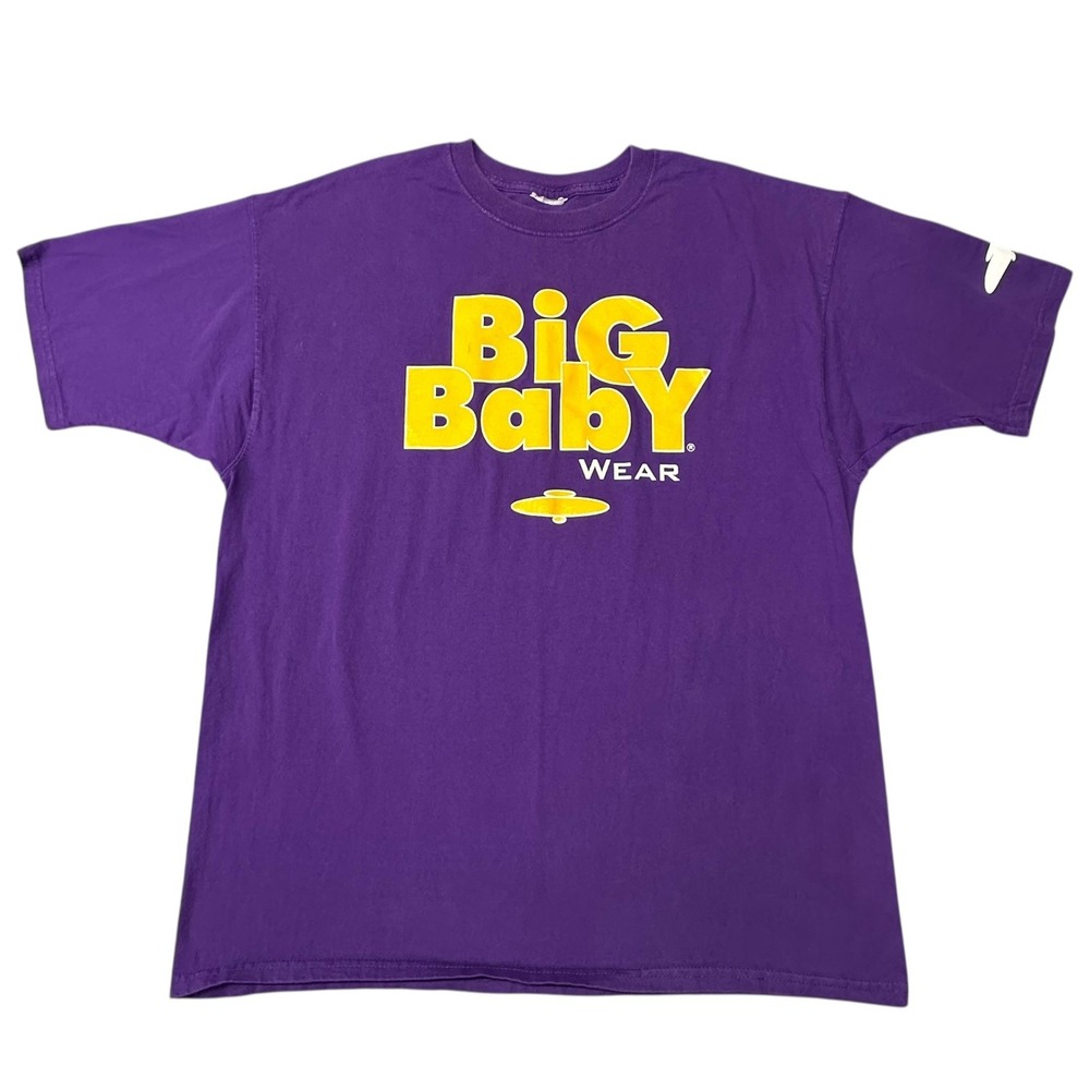 Big Baby Wear Shirt Mens 2XL‎ Purple Graphic Tee Streetwear Oversized Casual